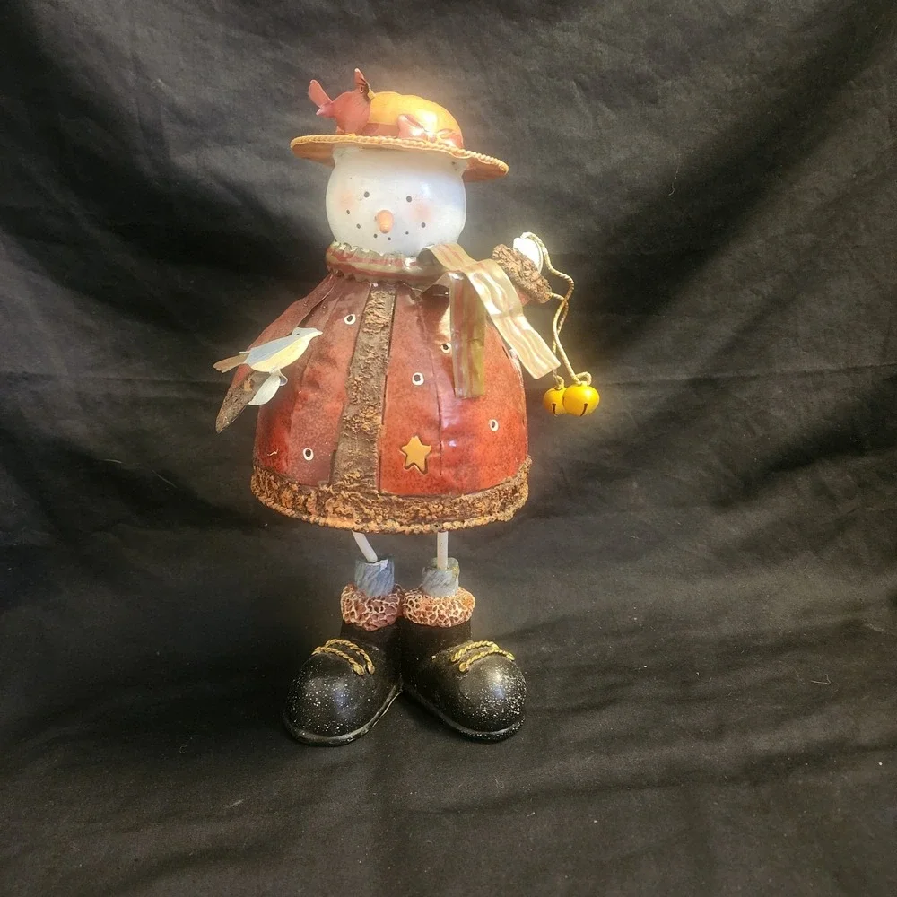 Metal Snowman Tealight 12‎ In